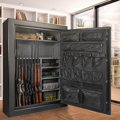 Tall Fireproof Protection Safe Vault with Solid Steel Construction - Black