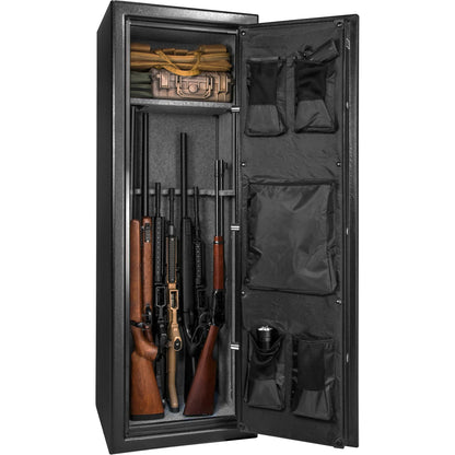 Tall Fireproof Protection Safe Vault with Solid Steel Construction - Black