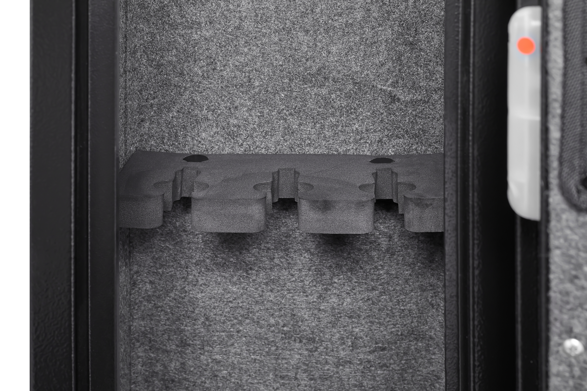 5 gun safes with 3 pistol pockets, quick access biometric adjustable heavy-duty gun rack mounted gun safes