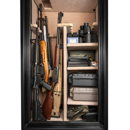 Tall Fireproof Protection Safe Vault with Solid Steel Construction - Black