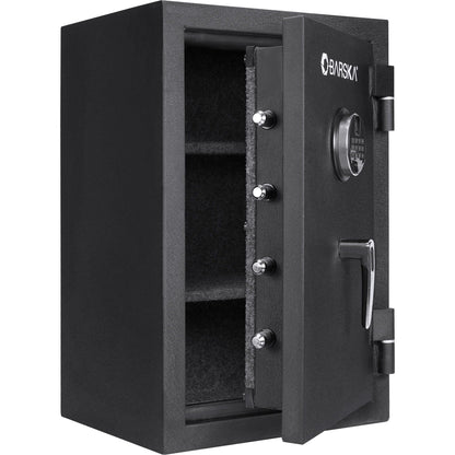 2.02 cu ft Biometric Keypad Fire Resistant Safe with Fingerprint Access - Black