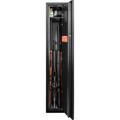Biometric Rifle Safe with Fingerprint Access – Black