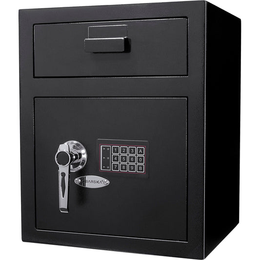 Durable Keypad Depository Safe with Dual PIN Access - Black