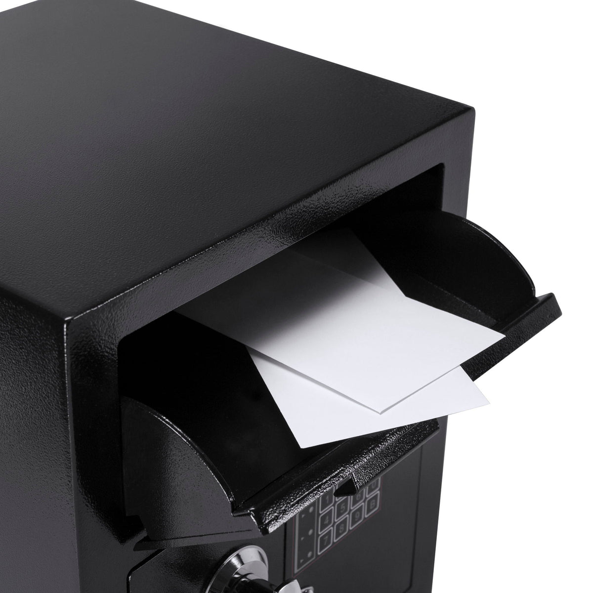 Durable Keypad Depository Safe with Dual PIN Access - Black