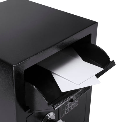 Durable Keypad Depository Safe with Dual PIN Access - Black