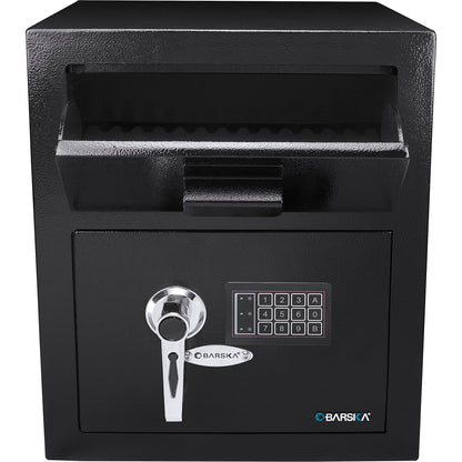 Durable Keypad Depository Safe with Dual PIN Access - Black