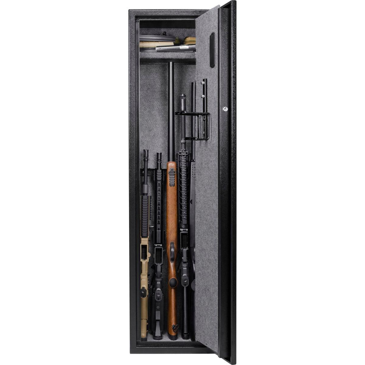 Biometric Keypad Rifle Safe with Electronic Lock - Black