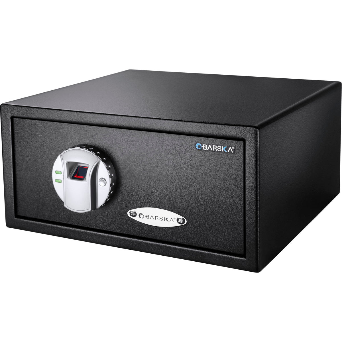Biometric Security Safe with Fingerprint Access - Black Steel