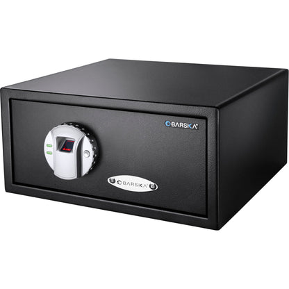 Biometric Security Safe with Fingerprint Access - Black Steel