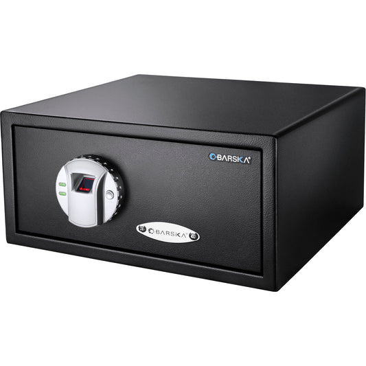Biometric Security Safe with Fingerprint Access - Black Steel