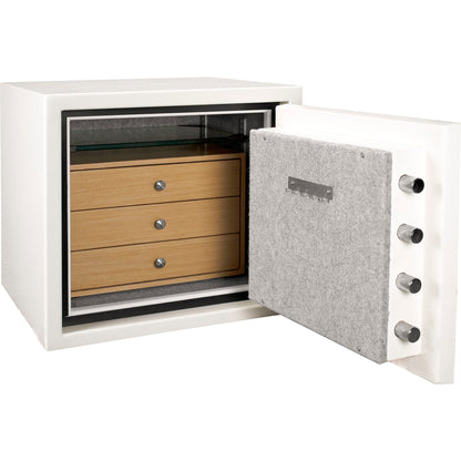 Keypad Fire-Resistant Jewelry Safe – 1.91 Cu. Ft. | White