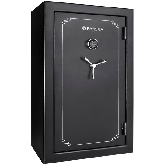 Tall Fireproof Protection Safe Vault with Solid Steel Construction - Black