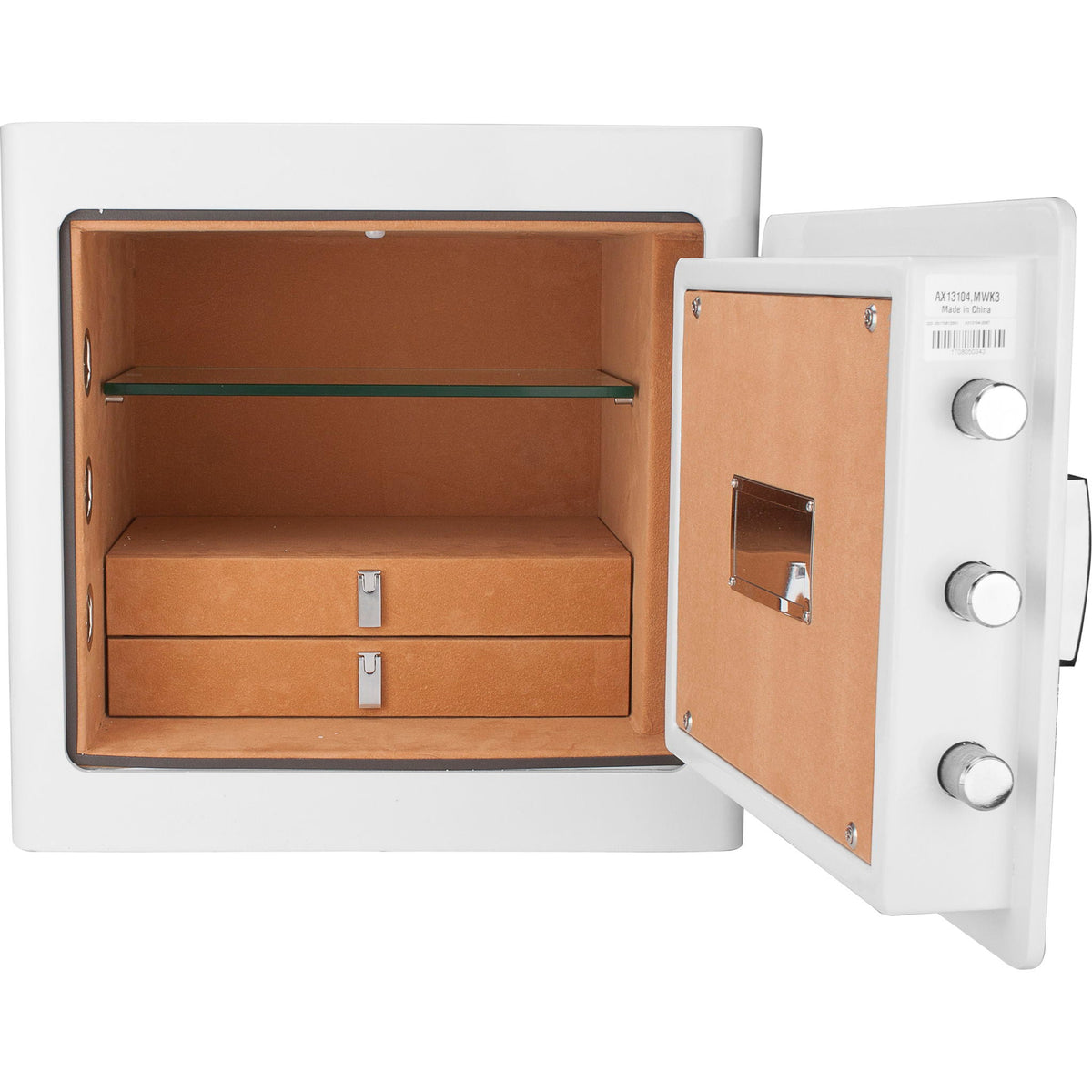 BARSKA 1.01 Cu. Ft. Keypad Fire-Resistant Jewelry Safe – White or Black