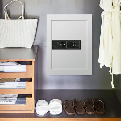 Digital Recessed Wall Safe with Electronic Keypad – Black or White