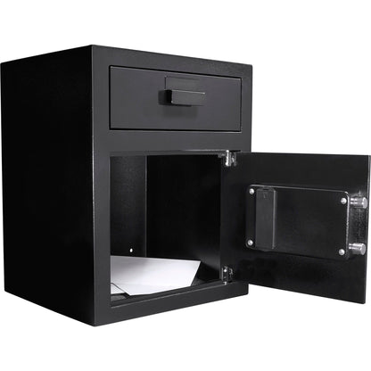 Durable Keypad Depository Safe with Dual PIN Access - Black