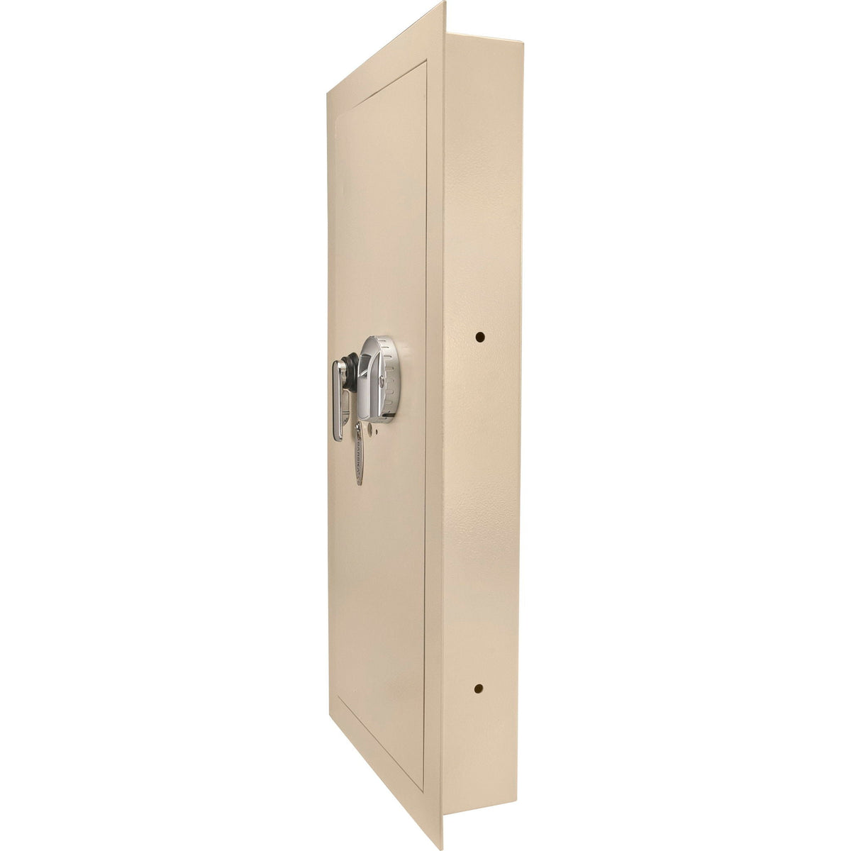 Beige Biometric Wall Safe with Fingerprint Access - Durable Steel