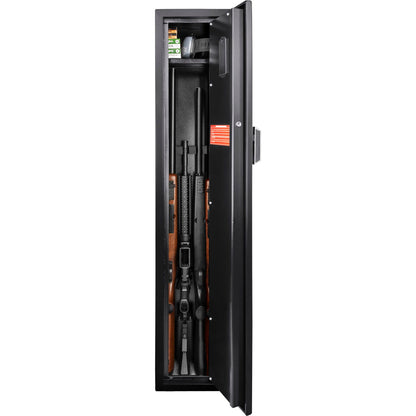 Biometric Keypad Rifle Safe with Electronic & Biometric Access - Black