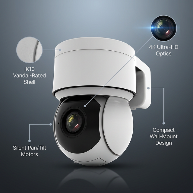 VantaGuard Helios 4K PTZ Dome Camera — Lifestyle