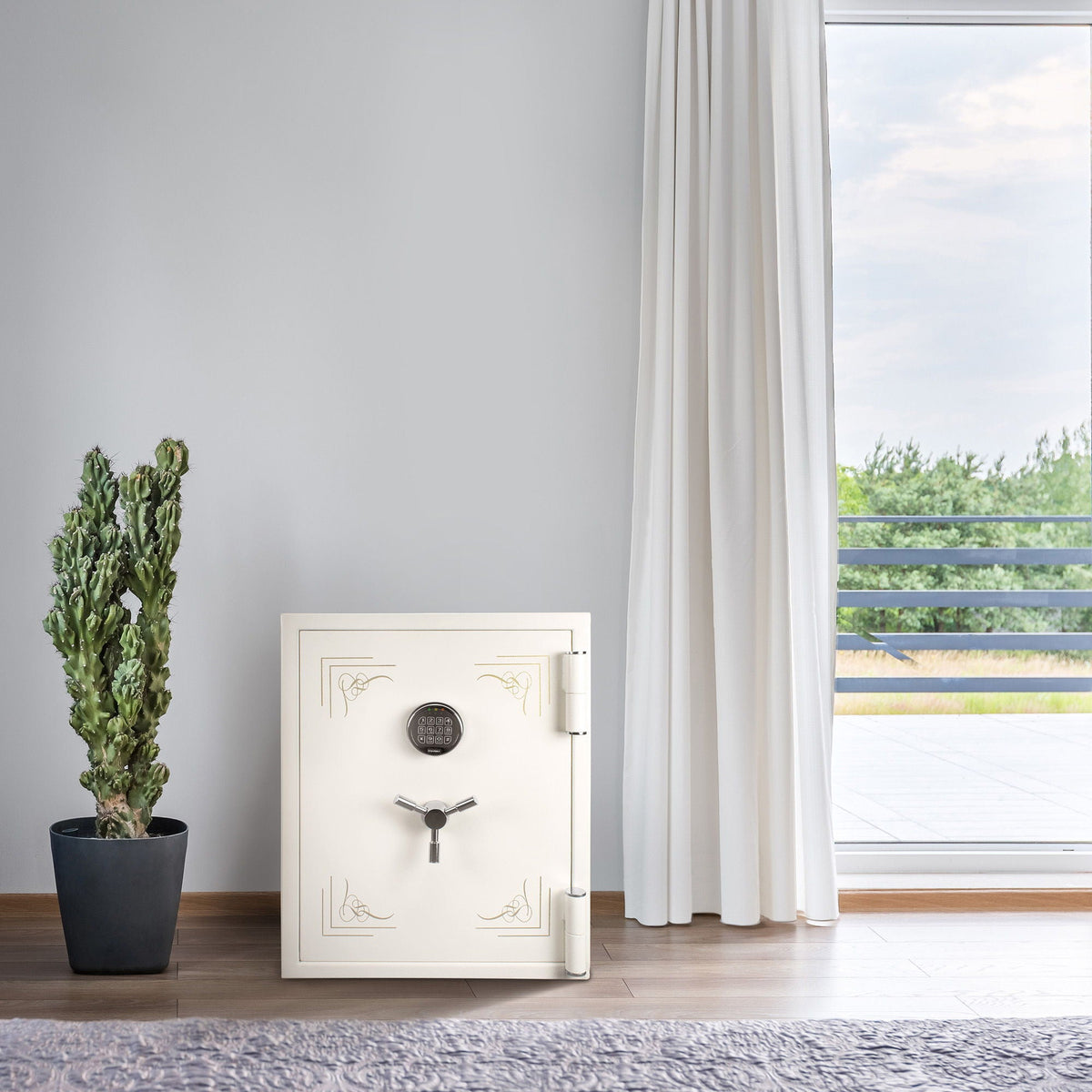 Keypad Fire-Resistant Jewelry Safe – 2.75 Cu. Ft. | White