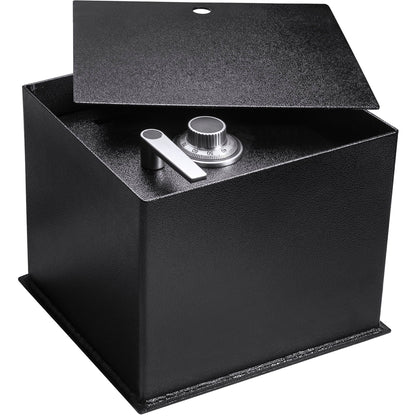 0.89 Cubic Ft Floor Safe with Combination Lock - Black