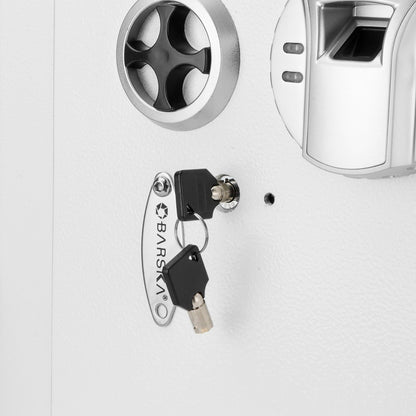 Biometric Wall Safe with 120-Fingerprint Security - White