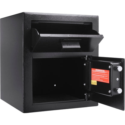Durable Keypad Depository Safe with Dual PIN Access - Black