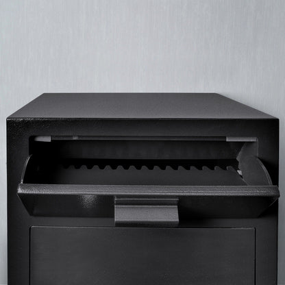 Durable Keypad Depository Safe with Dual PIN Access - Black