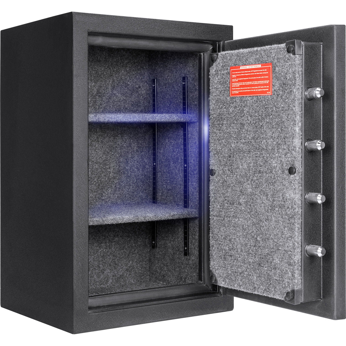 2.02 cu ft Biometric Keypad Fire Resistant Safe with Fingerprint Access - Black